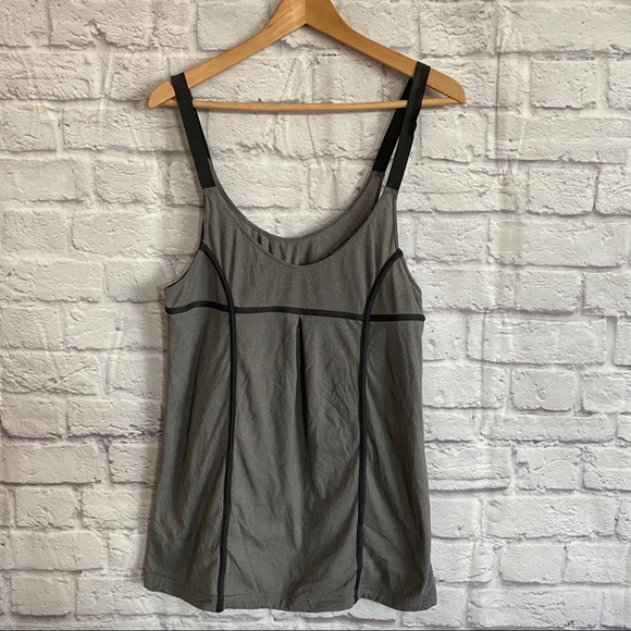 Lululemon Gray Tank with drawstring adjustable